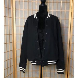 Black American Apparel Varsity Jacket